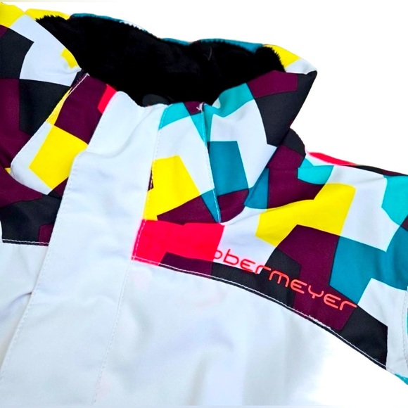 OBERMEYER ~ Women’s White and Color-block Ski/Snow Jacket size L - Picture 5 of 11